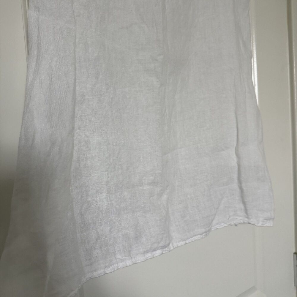 Gigi Moda 100% linen white tank top summer spring Large - Picture 13 of 15